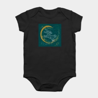 Aqua lunar rabbit Baby Bodysuit